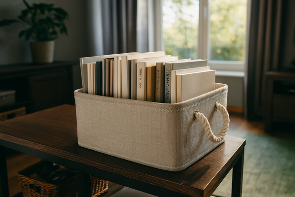 ORGANIZER PROSTOKĄTNY 30 x 40 x 18 CM BEŻOWY ROZM. L *4786