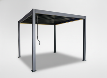 PERGOLA ALUMINIOWA BIOKLIMATYCZNA LED 3 x 3 x 2,5 M ANTRACYT