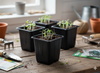 SET OF 9 PLASTIC POTS 9 X 9 X 10 CM