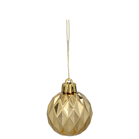 SET OF 47 BAUBLES 4-6 CM RED/GOLD/SILVER MIX DESIGNS