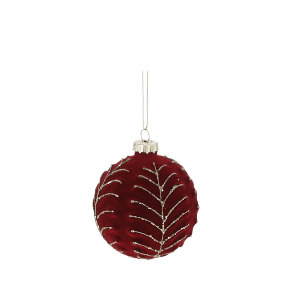 SET OF 7 CHRISTMAS TREE DECORATIONS DARK RED 29 x 29 x 9,5 CM