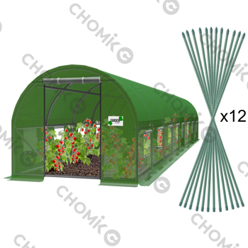 TUNEL OGRODOWY FOLIOWY 8 SEGMENTOWY 8 x 4 x 2 M ZIELONY *3903