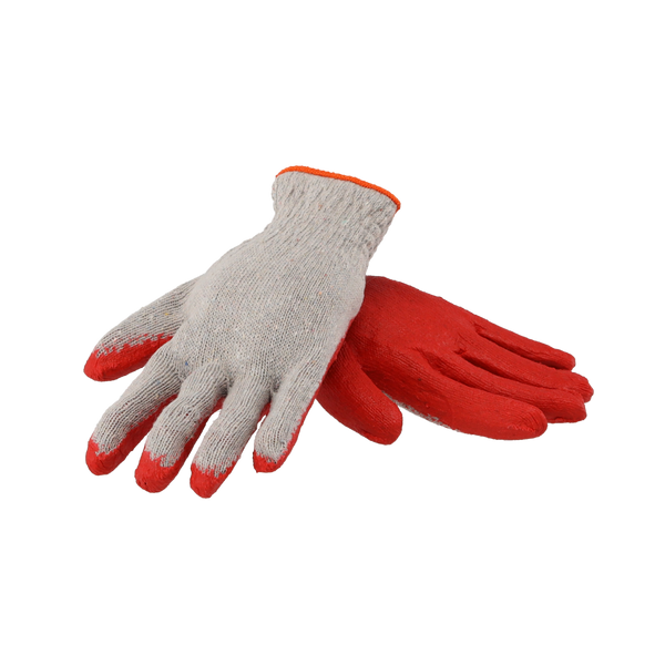 SADA 10 PÁR OCHRANNÝCH RUKAVIC "VAMPÍRKY" PLETENÉ ČERVENÉ/ MODRÉ POTAŽENÉ LATEXEM *7017