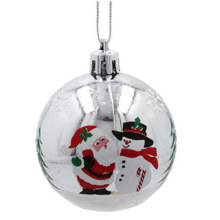 SET OF 24 CHRISTMAS BAUBLES RED, SILVER, GOLD