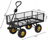 WÓZEK OGRODOWY DWUFUNKCYJNY CZARNY