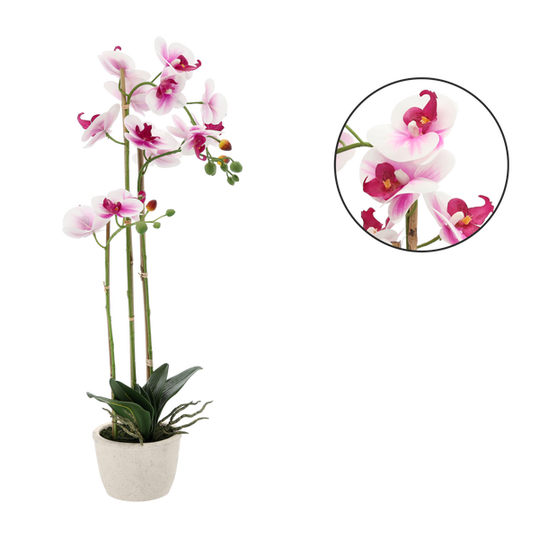 ARTIFICIAL ORCHID WHITE/PINK 70 CM