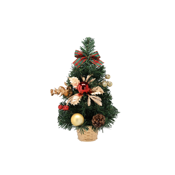 Vianočný stromček 30 CM ČERVENO-ZLATÝ *2323