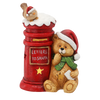FIGURINE OF THE NATIVITY SCENE - BEAR WITH MAILBOX 27 X 18 X 37,5 CM LED