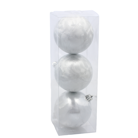 KPL. 3 BOMBEK 8 CM ČERVENÝ / ZLATÝ / STŘÍBRNÝ *3870