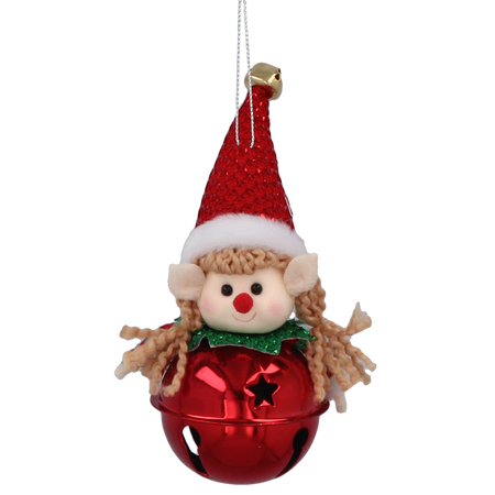 CHRISTMAS DECORATION - BELL ELF MIX DESIGNS 5 x 12 CM