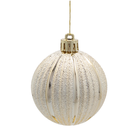 KPL. 12 BOMBEK 6 CM CHAMPAGNE/GREY/WHITE *0080