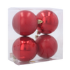 KPL. 4 BOMBEK 8 CM ČERVENÝ/ZLATO/SILVER *2907