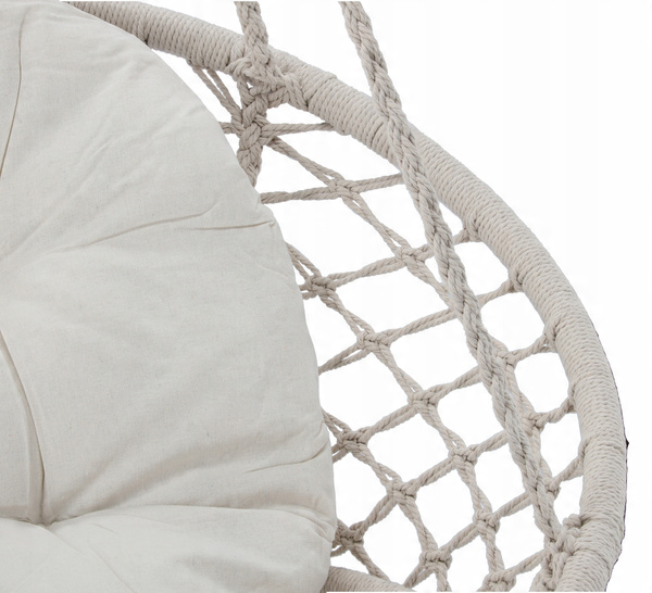 HANGING CHAIR - STORK'S NEST WITH CUSHION BEIGE