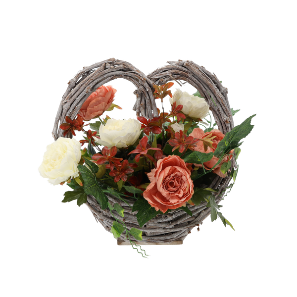 BUNCH CH-28 (WIDTH 55 CM, HEIGHT 40 CM) LARGE BASKET HEART MIX COLOR