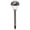 LAMPA SOLARNA LEYA 9,2 x 9,2 x 38 CM SREBRNA CIEPŁY BIAŁY disp=12szt *4238