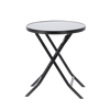 STOLIK OKRĄGŁY SKŁADANY 60 x 70 CM CZARNY *6636