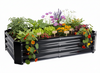 GRZĄDKA WARZYWNO-KWIATOWA 140 X 60 X 30 CM PROSTOKĄTNA ANTRACYT