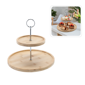 PATERA 2-NIVELURI BAMBOS-METALICE 22x24 CM *4642