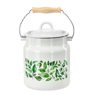 CANĂ EMAILATĂ 3,3 L 16 CM ALBĂ FICUS Z/P *9105