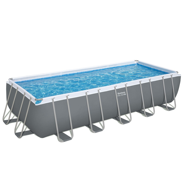 PISCINA REGLABILĂ 6,40 X 2,74 X 1,32 M (PISCINA, POMPĂ CU SAND, SCARĂ, CAPAC, DISTRIBUITOR) 