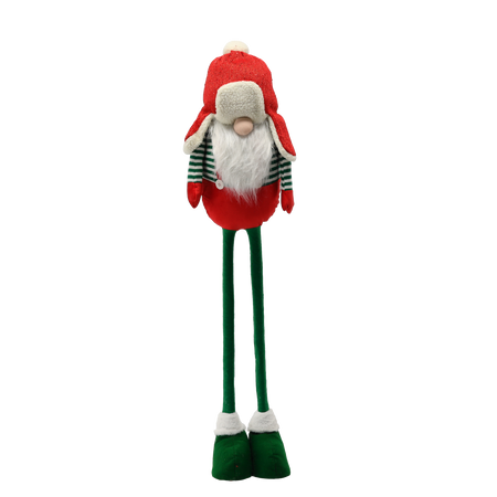 ŚWIĄTECZNY SKRZAT Z REGULOWANYMI NOGAMI 65 - 117 CM CZERWONO - ZIELONY *9698