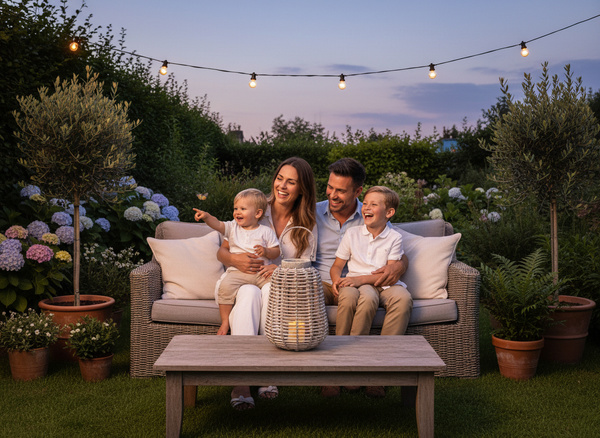 LAMPION PLECIONY 27 x 35 CM SZARY