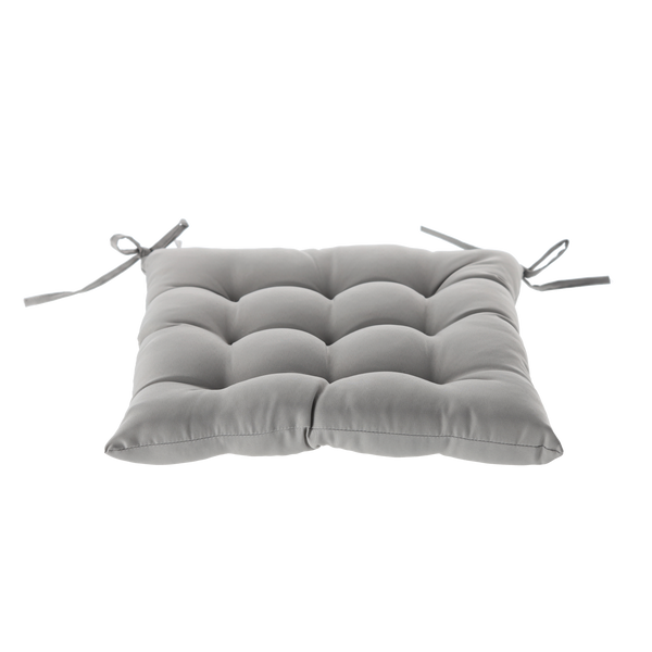 PODUSZKA NA KRZESŁO 40 x 40 x 6 CM JASNOSZARA