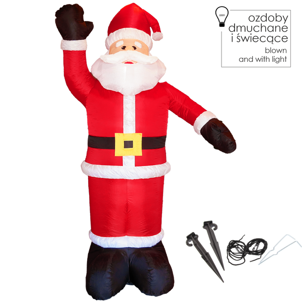 INFLATABLE SANTA CLAUS LED 360 CM