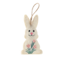 EASTER DECORATION - HANGING 5 x 10,5 CM BUNNY WITH FLOWERS MIX 4 DESIGNS pack=12pcs
