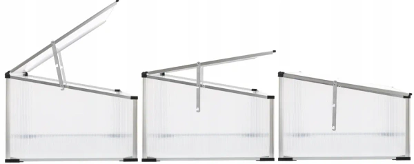 SZKLARNIA / ROZSADNIK 100 x 60 x 30/40 CM Z POLIWĘGLANU