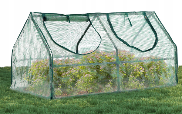 Small Green Garden Greenhouse 120 x 62 x H60/30 cm