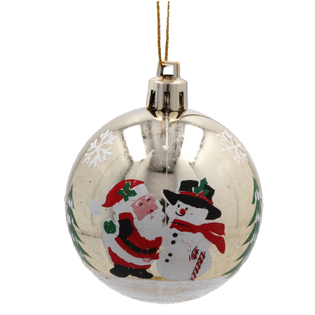 SET OF 24 CHRISTMAS BAUBLES RED, SILVER, GOLD
