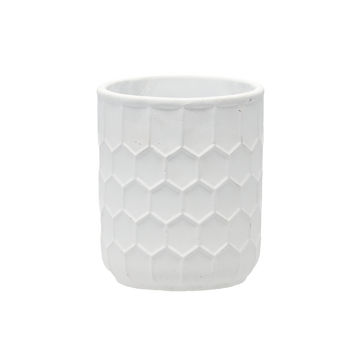 CEMENT COVER FOR POT 13.5 X 13.5 X 16 CM HONEYCOMB WHITE