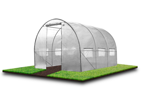 Tunel de grădină 3-segmentat alb 4 x 2,5 x 2 M *5590