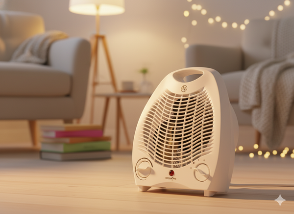 ELEKTRICKÝ TERMOVENTILÁTOR / RÝCHLOTERMÁL S BEZPEČNOSTNÝM VYPNIČOM BIELY 2000W 