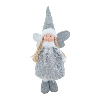 ŚWIĄTECZNY ANIOŁEK 45 CM SZARY *9650