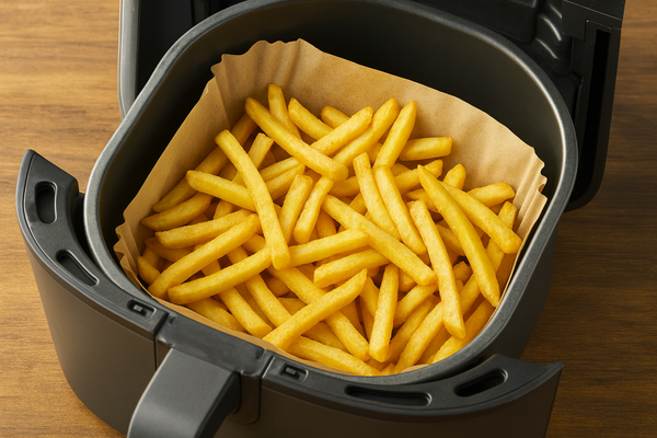 SET OF 50 PAPER LINERS FOR AIR FRYER SQUARE 20 X 4,5 CM