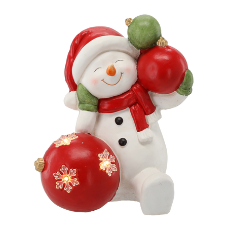 FIGURĂ DE CRĂCIUN - ZĂPADĂ ÎNFORME CU BOMBONE 26,3 X 24,2 X 32 CM LED *1117