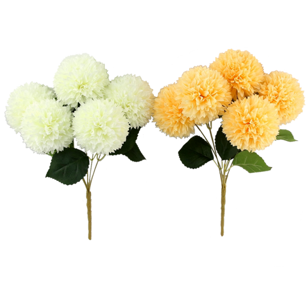 ARTIFICIAL FLOWER - 5 ALLIUMS AFLATUNENSE 40 CM MIX COLORS