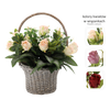 BUNCH CH-23 (WIDTH 70CM, HEIGHT 55CM) LARGE BASKET ROSE MIX COLOR