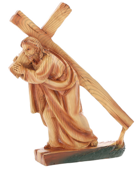 FIGÚRA JEŽIŠ NOSIACI KRÍŽ 23 x 7 x 28,5 CM polyresin *6163