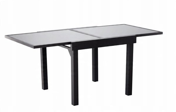 STÓŁ ALUMINIOWY ROZKŁADANY "OLIVER" 90/180 x 90 x 75,5 CM