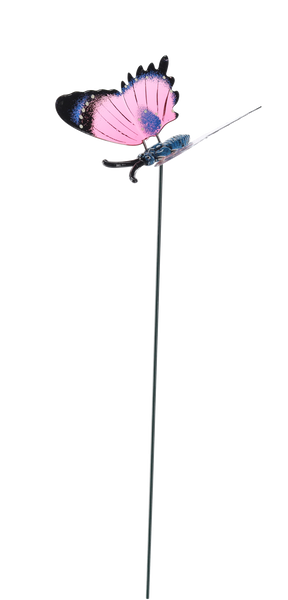 OZDOBA NA PIKU DO DONICY / OGRODU - MOTÝL 10 CM / 50 CM *5375