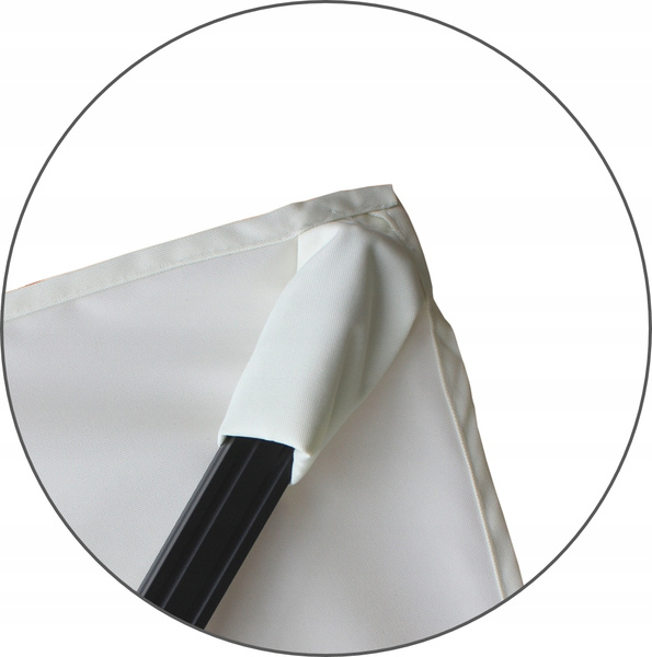 PARASOL OGRODOWY "MINI ROMA" 2,5 x 2,5 M SZARY Z POKROWCEM *5378