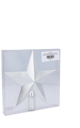 HVEZDA NA VIANOČNÝ STROMČEK 20 CM ČERVENÁ/ZLATÁ/STRIEBORNÁ *2107