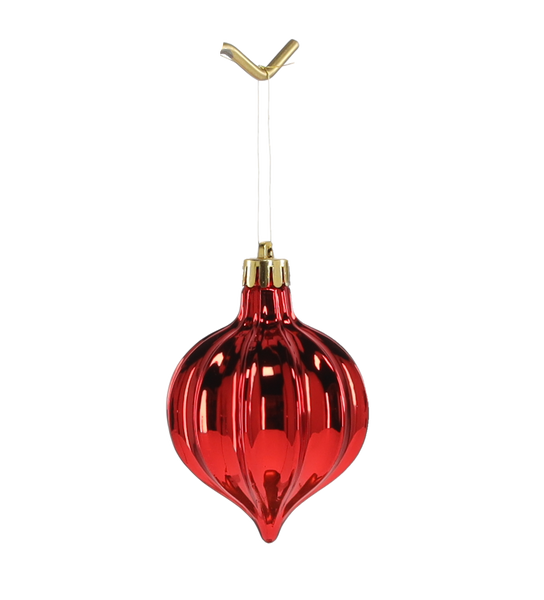 SET OF 12 BAUBLES 6 CM RED/GOLD/SILVER