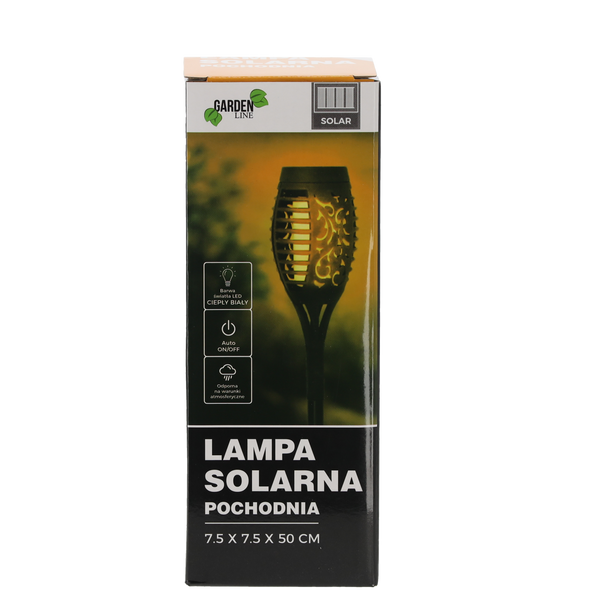 SOLÁRNA LAMPA POCHODŇA 7,5 X 7,5 X 50 CM *6846