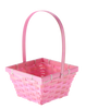EASTER BASKET WITH MOVABLE HANDLE 18,5 x 18,5 x 10 CM MIX 2 COLORS