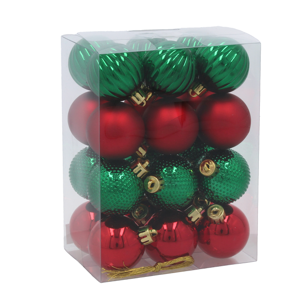 KPL. 24 BOMBEK 4 CM GREEN / RED *3641