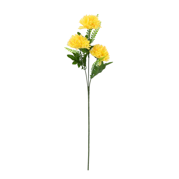 ARTIFICIAL BRANCH - CHRYSANTHEMUM WITH THREE FLOWERS ASSORTED COLOURS